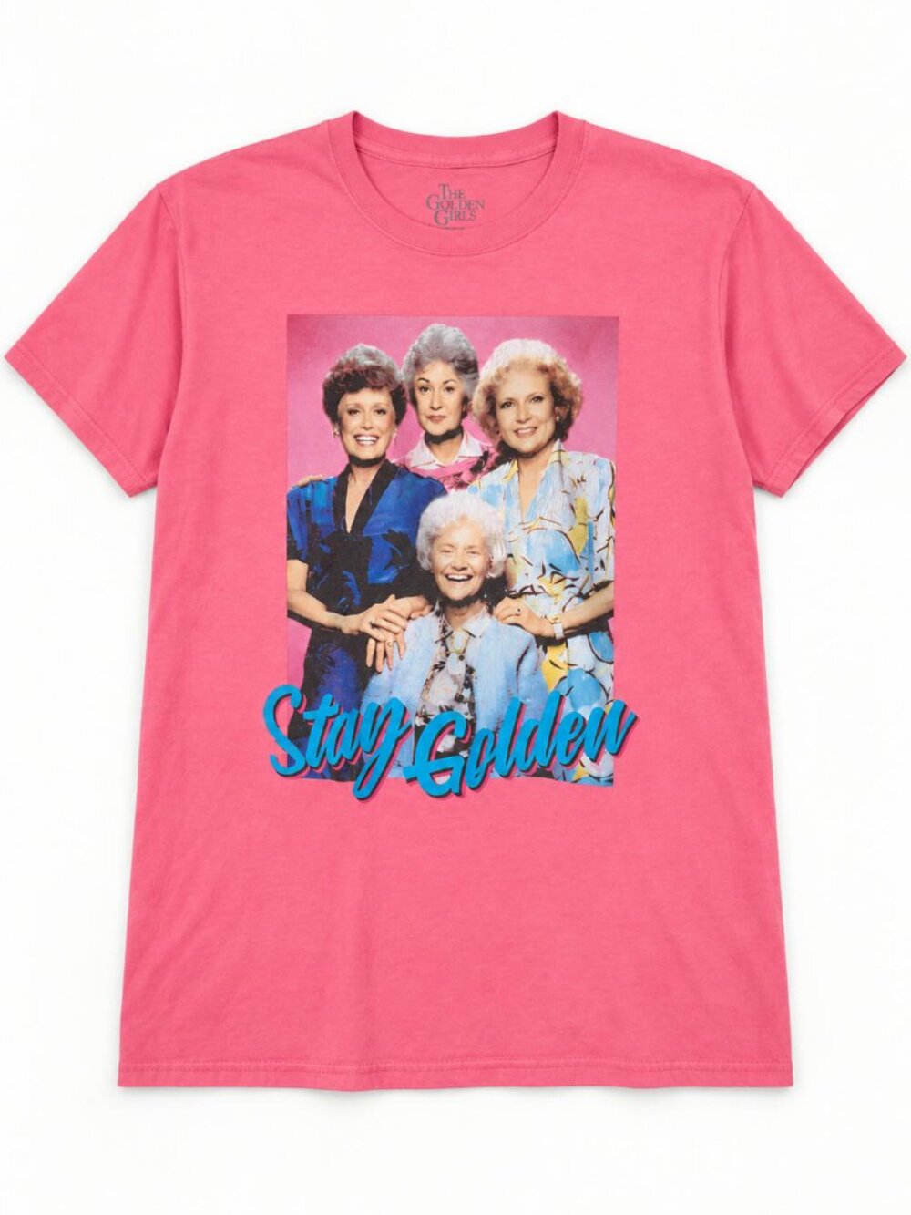 Golden Girls Stay Golden Pink Graphic Tee Cast Photo